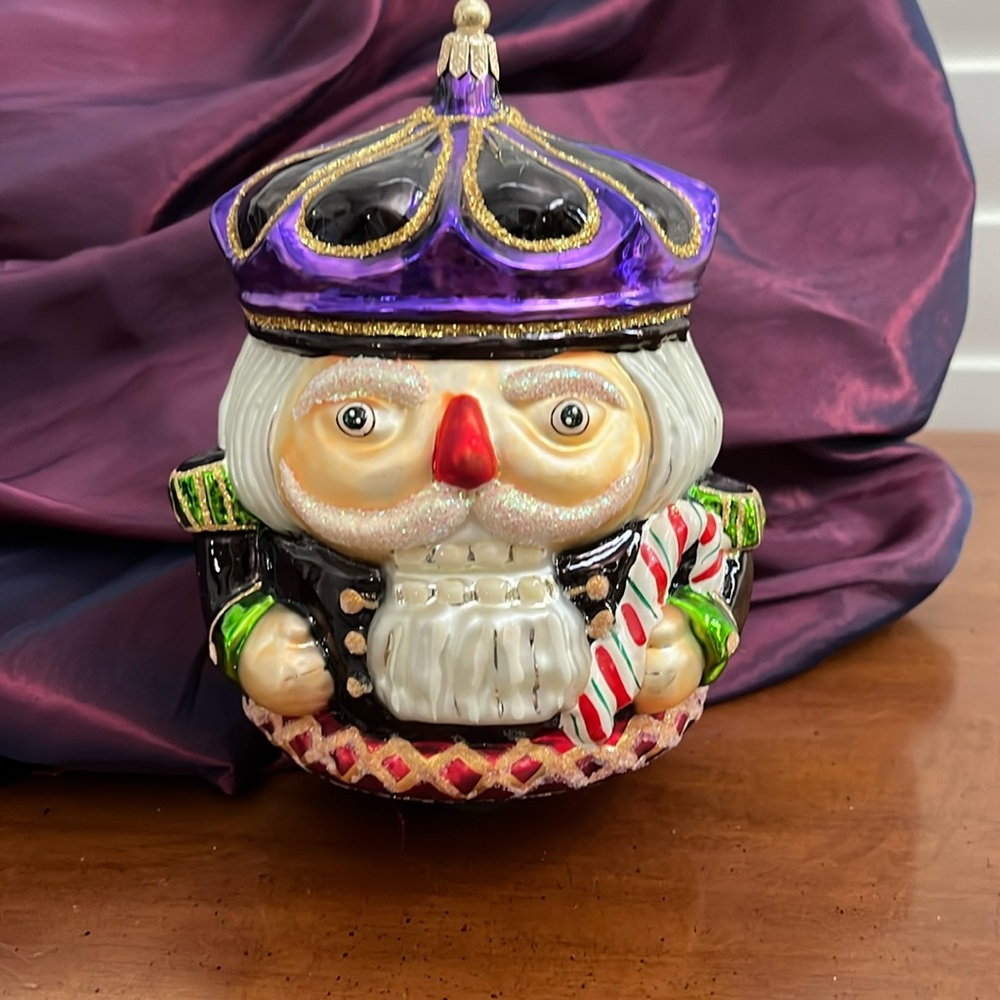 Nutcracker Soldier Glass Blown Ornamental Christmas Decoration